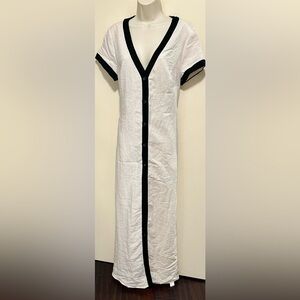 Commense White and Black Maxi Dress
